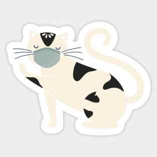 Cat with Mask Sticker